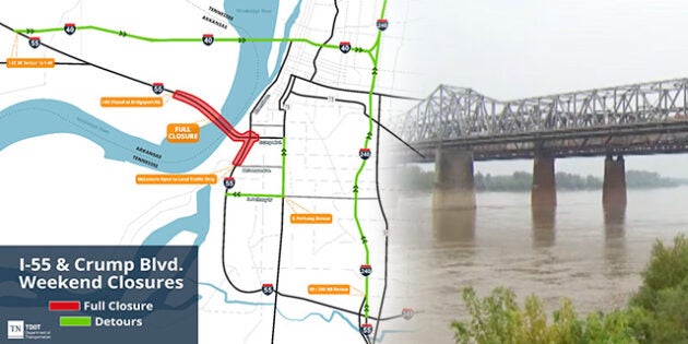 Drivers Headed North Out Of Mississippi Can Expect Detours From Closure   Bridge Closure 630x315 