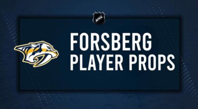 Filip Forsberg Player Prop Bets for the Predators vs. Flames Game - December 10