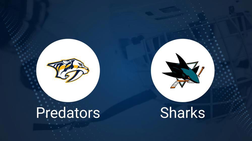 Predators vs. Sharks Injury Report Today - January 23